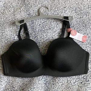 Cacique Uplift Plunge Black Bra Size 40D NWT